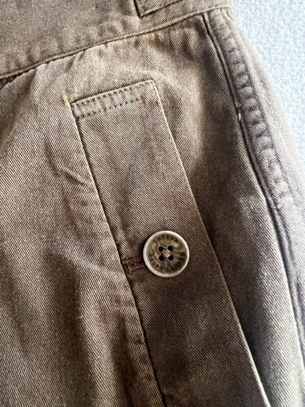 Lauren Ralph Lauren Petite 4P Brown Cargo Pants Women Utility Wide Leg - Picture 9 of 14